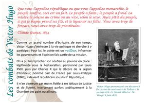 Exposition Les combats de Victor Hugo