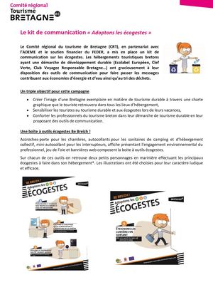 Recapitulatif Campagne Ecogestes