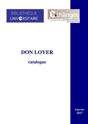 Catalogue Don Loyer