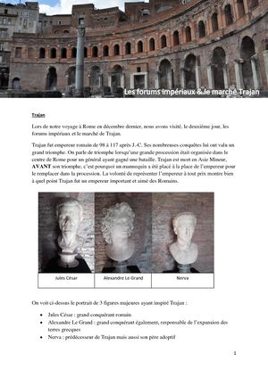 Marché Trajan & forums impériaux
