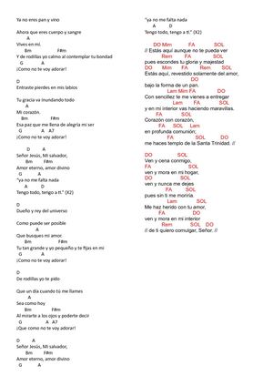 Ya No Eres Pan Y Vino