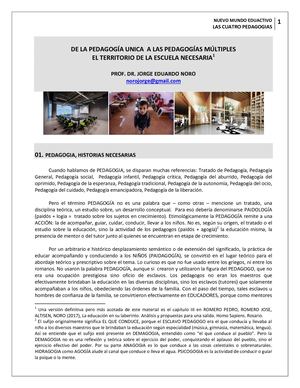 238 De La Pedagogia Unica A Las Pedagogias Multiples