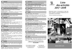 Plaquette des associations 2017-2018