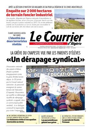 Le Courrier D'Algérie Du dimanche 4 Février 2018