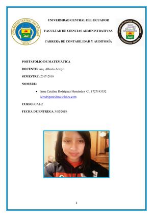 Portafolio Matematica 1 Irma Rodriguez Ca1 2