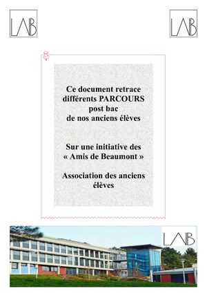 Parcours Des Anciens Eleves Pour Pdf