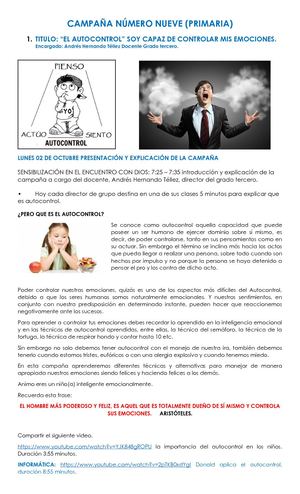 Campaña El Autocontrol