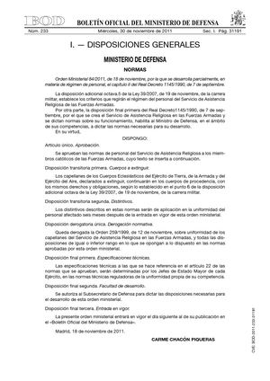 Servicio De Asistencia Religiosa A Las Fuerzas Armadas (SARFA) Francisco Javier Cervigon Ruckauer