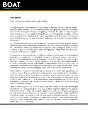 Ciao Gianni Boat International article (2009)
