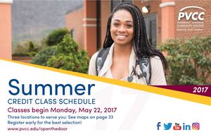 PVCC 2017 Summer Credit Class Schedule