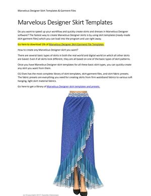 Marvelous Designer Skirt Templates Project Files Download