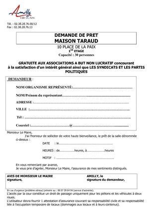 Formulaire De La Maison Taraud 1er Étage