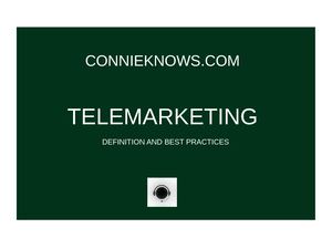 Telemarketing – Definition And Best Practices