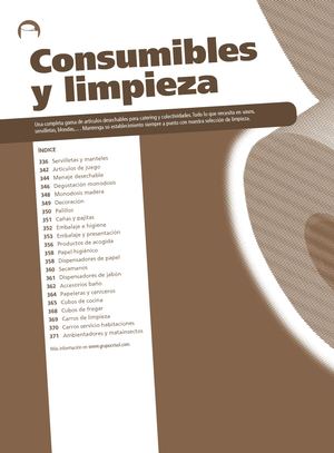 Consumibles y Limpieza. Catálogo Profesional de Hostelería 10. Grupo CRISOL