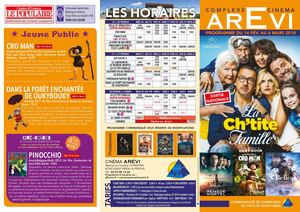Programme du Cinema Arevi St Yrieix du 14 Fevrier Au 6 Mars