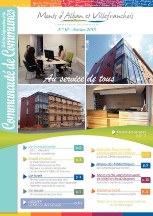Bulletin Communauté de Communes des Monts d'Alban et du Villefranchois - Février 2018