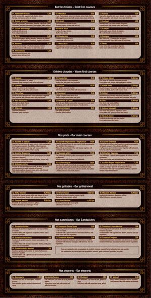 Al Jannah (Restaurant Waterloo) - Carte / Menu