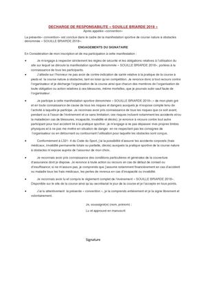 DECHARGE DE RESPONSABILITE SOUILLE BRIARDE 2018
