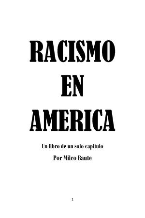 Racismo En America