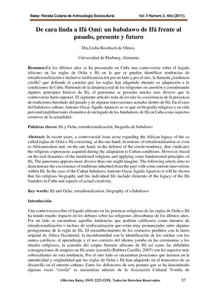 La Poetica Adivinatoria De Ifa