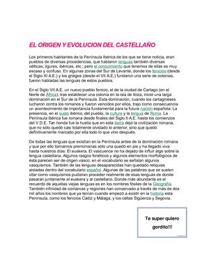 El Origen Y Evolucion Del Castellaño