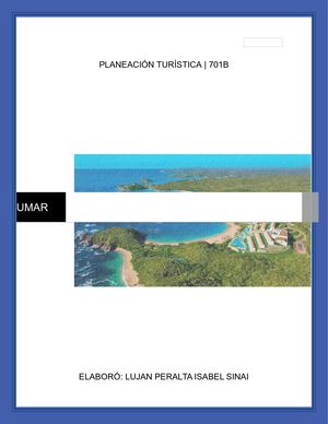 PLANIFICACIÓN TURÍSTICA EN BAHÍAS DE HUATULCO.
