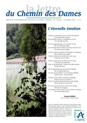 La Lettre Du Chemin Des Dames N° 3 Octobre 2003
