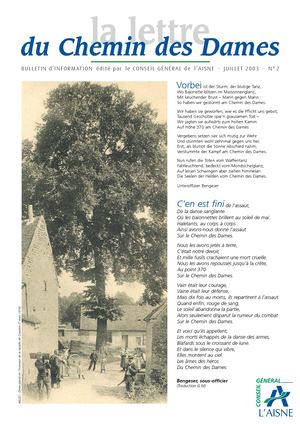 La Lettre Du Chemin Des Dames N° 2 - Juillet 2003