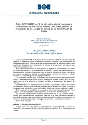 Orden Justicia: Interinos no Transferidos