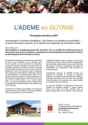 Rapport d'activité Ademe 2017