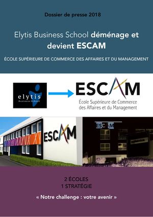 Dossier De Presse ESCAM 2018