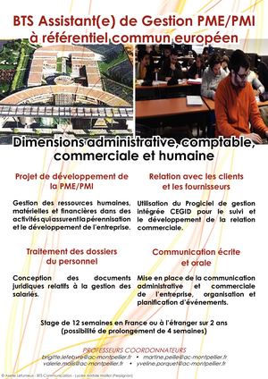 BTS - BTS Asssitant de Gestion