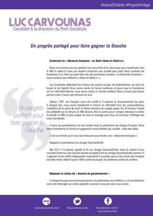 Texte d'orientation Du Progrès Partagé Pour Faire Gagner La Gauche
