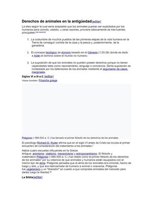 Derechos De Animales En La Antigüedad