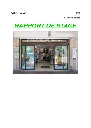 3º2 Taleh Alae Rapport De Stage