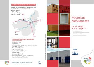 Brochure Pépinière d'entreprises Dreux