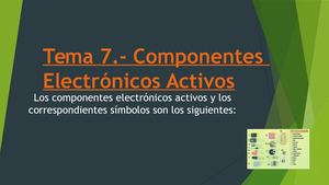 Los Componentes Electrónicos Activos Y Los Correspondientes Símbolos