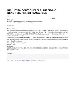 Richiesta Cont Querela