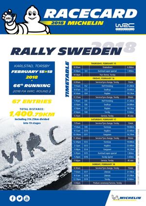 Michelin WRC - Racecard - 2018 Rally Sweden (EN)
