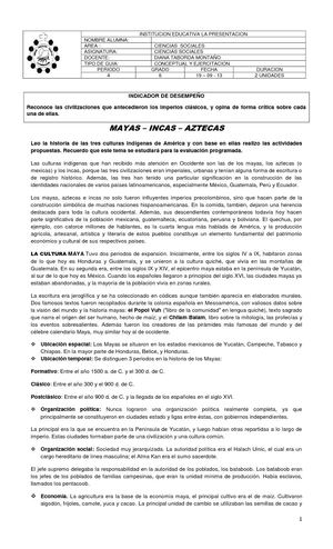 Mayasincasaztecas 6 Sociales