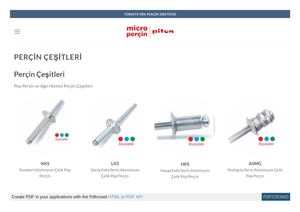 PERCIN CESITLERI Percin Teknik Bilgi