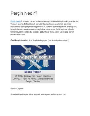 Percin Nedir