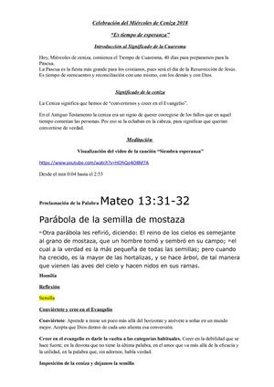 5º,6º, ESO Celebración Miércoles De Ceniza 2018