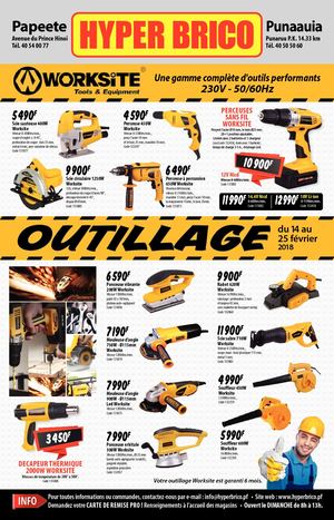 Hyper Brico - Catalogue Outillage - du 14 au 25 Février 2018
