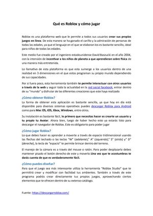 Qué es Roblox y cómo Jugar