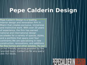 Pepe Calderin Design