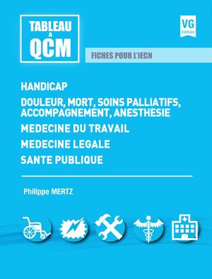 TABLEAU À QCM HANDICAP, DOULEUR, SOINS PALLIATIFS, MED. DU TRAVAIL, MED. LÉGALE, SANTÉ PUBLIQUE