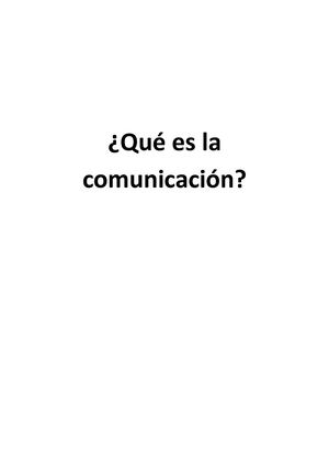 Qué Es La Comunicación