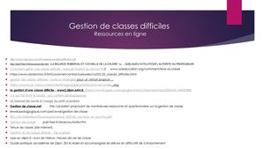 Ressources Gestion De Classes Difficiles