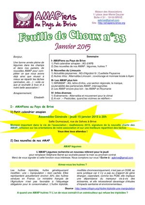 APB Fd Choux N33 Janvier 2015